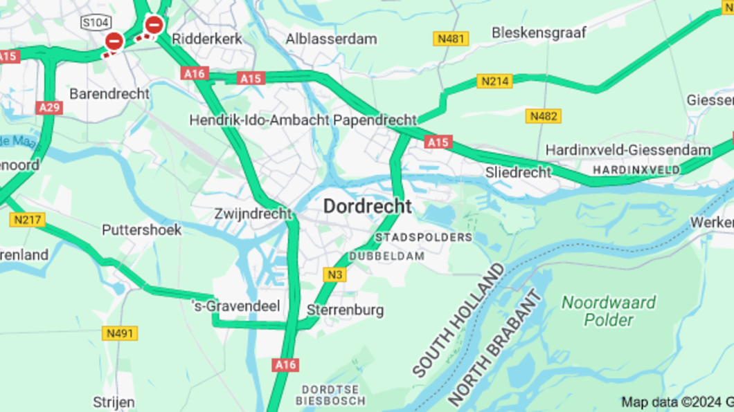 Kaart Dordrecht